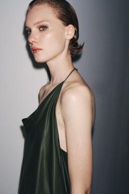 ZW COLLECTION ASYMMETRIC SATIN DRESS - Zara фото 6