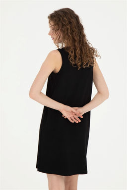 Женское черное трикотажное платье - U.s. polo assn фото 5