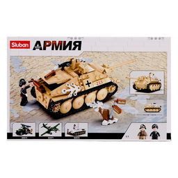 Конструктор Армия ВОВ Sluban «Немецкий танк», 344 детали