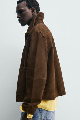 LEATHER SUEDE JACKET - Zara фото 15