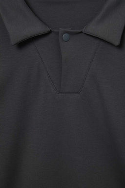 Antrasit D___k Omuz Regular Wardrobe Essentials _nterlok Polo Yaka Sweatshirt TMNAW27SW00014 - Trendyolmilla фото 2