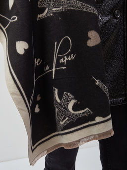 В составе шерсть и кашемир! теплый двусторонний палантин - Tantino фото 4