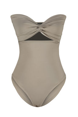 TRENDYOLMILLA Vizon Straplez Dugum ve Cut Out Detayl? Esnek C?tc?tl? Orme Body TWOSS23BD00075  фото 6
