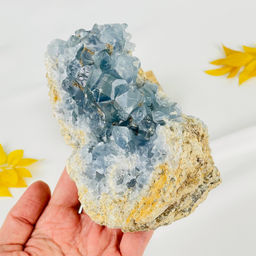 Друза Целестина на подставке - Радуга самоцветов фото 3