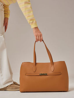 Кожаная сумка Bossy DBR 31382 коричневый лист  фото 10