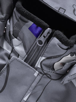 Горнолыжный костюм Valianly детский для мальчика серого цвета 9209Sr фото 15