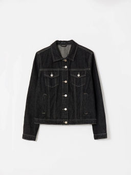 ЕМКА / Джинсовая куртка в чёрном цвете - Emka фото 6