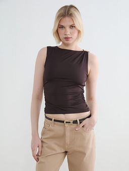 Bisiklet Yaka B?zg?l? Bluz