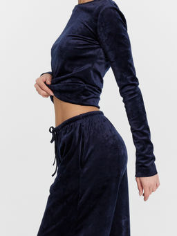 Комплект домашний женский синий велюровый - Mark formelle фото 9