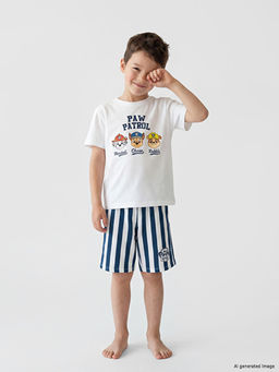 Пижама с шортами Paw Patrol Bask?l? Erkek ?ocuk ?ortlu Pijama Tak?m? с принтом Paw Patrol