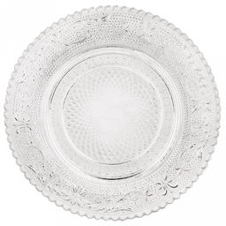 Тарелка мелкая стеклянная "Арабеска" д145мм, h20мм (Китай)