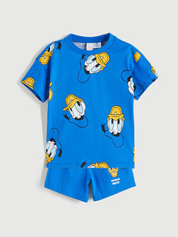 Donald Duck Bask?l? Erkek Bebek Ti??rt ve ?ort 2li