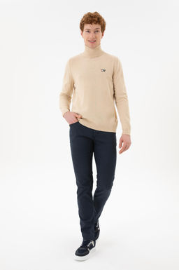 Мужские темно-синие брюки из плотной ткани Неожиданная скидка в корзине