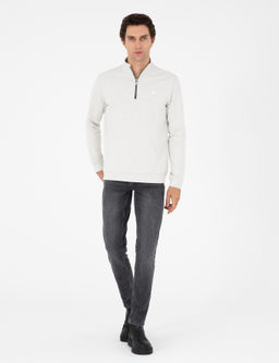 Толстовка стандартного кроя цвета экрю - Cacharel фото 4