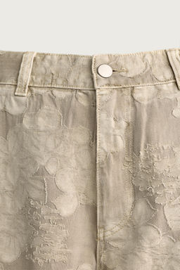 BERMUDA BAGGY FIT JACQUARD FLORAL / Tostado - Zara фото 8