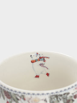 Набор кружек новогодних «Белый мишка», 2 шт., 220 мл, керамика, подарочная упаковка, белый