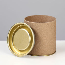 Тубус 63х70 мм (50 мм внутр. высота), плотный картон, металлическая крышка - Simaland фото 2