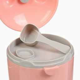 Контейнер для детского питания Мишка 1, 250 мл, розовый