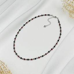 Колье для Льва из Граната,Пирита и Агата