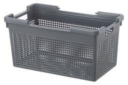 Корзина с крышкой 21 л 45,5*26,5*23,5 см Лофт узкая, серая (модель 562118) - Elan gallery фото 6