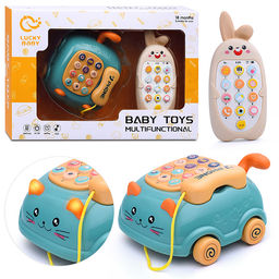 Набор игрушек развивающих "Веселый телефон" на батарейках, в коробке