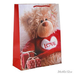 Цена за 12 шт. Пакет подарочный 31x40x12 / 24821L /уп 12/360/ - Галеонтрейд фото 5