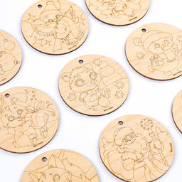 Заготовки для творчества на новый год Шары, с карандашами