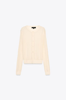 EXTRA-FINE POINTELLE KNIT CARDIGAN - Zara фото 4