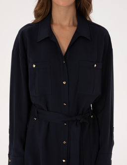 Lacivert Oversize Uzun Kollu G_mlek - Pierre cardin фото 6