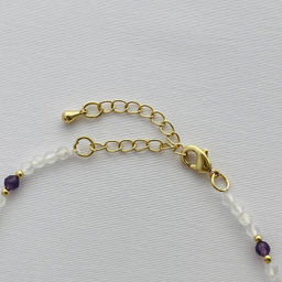 Браслет из Горного Хрусталя с Аметистом