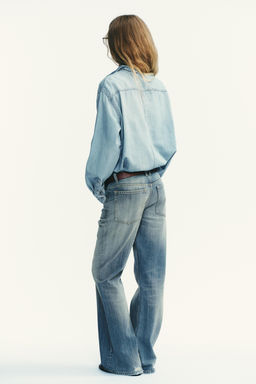TRF LONG DENIM SHIRT - Zara фото 3