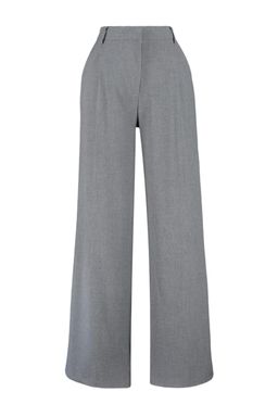 Antrasit Palazzo/Extra Genis Paca Dokuma Kumas Pantolon TWOSS23PL00062 Palazzo