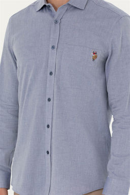 U. S. Polo Assn / Мужская темно-синяя рубашка с длинным рукавом - U.s. polo assn фото 6