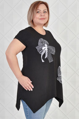 Арт. 3669 Футболка женская 46-56 (6 шт) Цвет:черный - Калинка фото 8