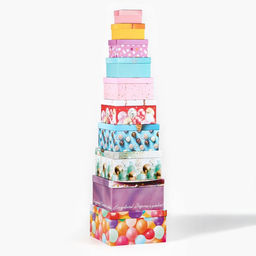 Набор коробок 10 в 1, упаковка подарочная, «Шары», 10×10×6 ‒ 28×28×15 см