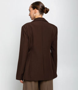 Жакет #КТ20723, тёмно-коричневый