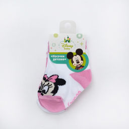 Набор носков "Minnie Mouse", белый/розовый, 6-8 см