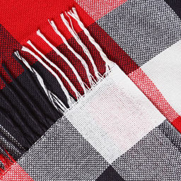 Плед Пикник 170х210см, цвет белый/красный/антрацит, хлопок 20%, пан 40%, полиэстер 40% - Влади фото 3