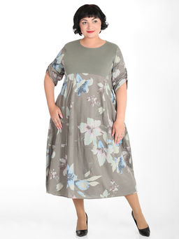 Платье хлопковое больших размеров