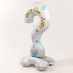 Воздушный шар фольгированный 62" «Мальчик или девочка», на подставке