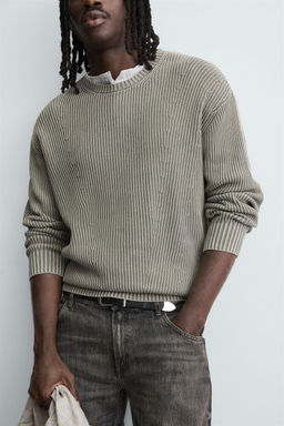 RIBBED WASHED SWEATER - Zara фото 5