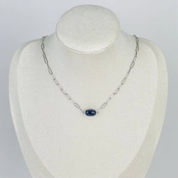 Колье на цепочке с Сапфиром 38 см +