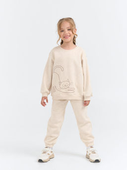 Свитшот Айвори с вышивкой утепленный - Bungly фото 2