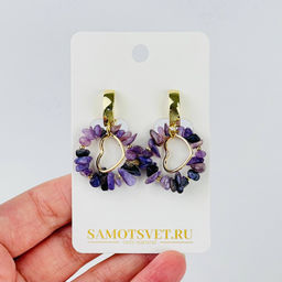 Серьги из Чароита - Радуга самоцветов фото 2