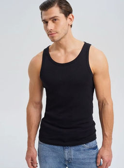 KM1803 Майка (плотный хлопок) ЧЕРНЫЙ