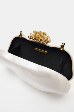 CLUTCH DETALLE MET?LICO / blanco - Zara фото 8