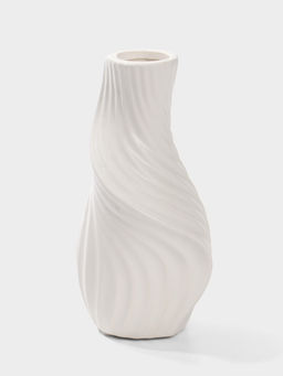 Ваза настольная керамика "Пласидо" 18х8 см, белый