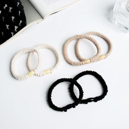 Цена за 12 шт. Резинка для волос «Спорт люкс», жатка колор, 6 см