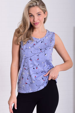 Майка женская 6-217з (мелкая полоска)