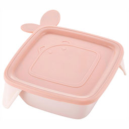 Lalababy Тарелка глубокая пластмассовая Play with Me Birdie д158мм, h58мм, с мягкой крышкой, персиковая карамель (Россия)